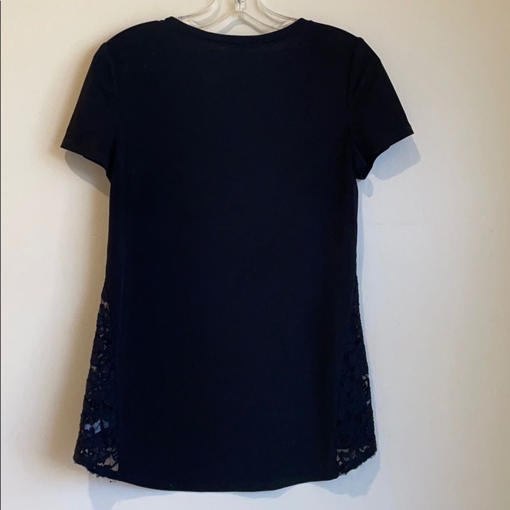 Express lace side mesh panel top, black, size S - Picture 9 of 13